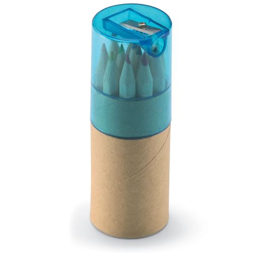Tube 12 crayons de couleur PERSONNALISABLE Tube 12 crayons de couleur PERSONNALISABLE