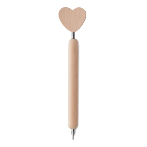 Stylo en bois avec cœur PERSONNALISABLE Stylo en bois avec cœur PERSONNALISABLE