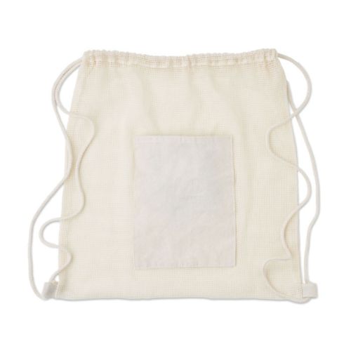 Sac à cordon en maille de coton objet publicitaire original Sac à cordon en maille de coton objet publicitaire original