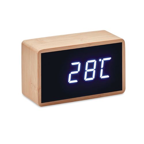Réveil LED boîtier en bambou Réveil LED boîtier en bambou