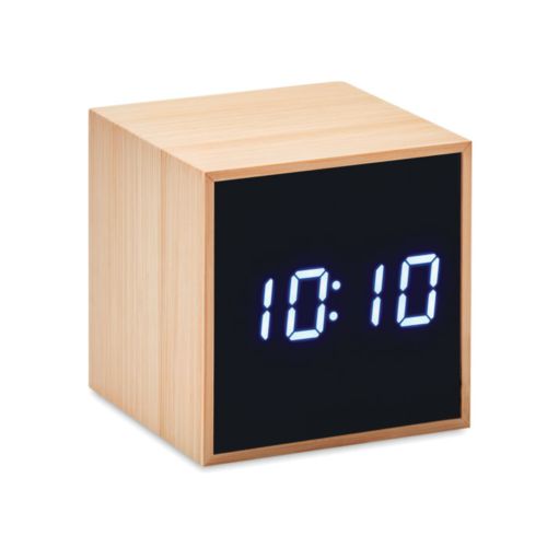 Réveil LED boîtier en bambou Réveil LED boîtier en bambou
