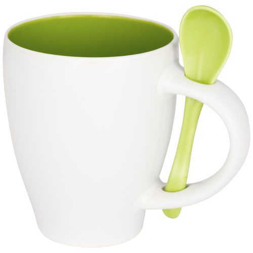 Tasse Nadu avec cuillère 250ml publicitaire personnalisable Tasse Nadu avec cuillère 250ml publicitaire personnalisable
