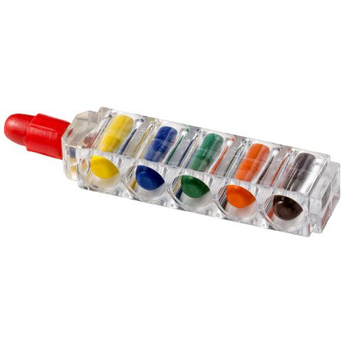Crayons gras avec boîtier transparent 6 pièces Waxy LUXVISUAL Luxembourg Crayons gras avec boîtier transparent 6 pièces Waxy LUXVISUAL Luxembourg