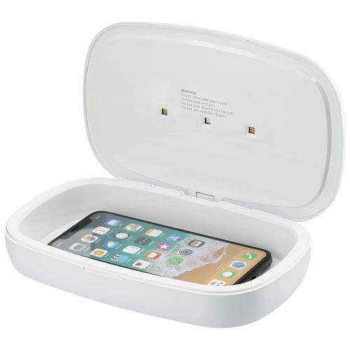Boitier de stérilisation UV pour smartphone Capsule avec chargeur à induction 5W Boitier de stérilisation UV pour smartphone Capsule avec chargeur à induction 5W