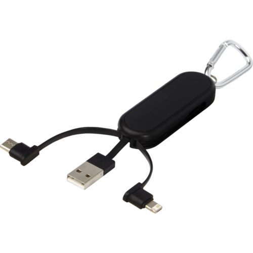 Câble de recharge double lumineux avec mousqueton Gleam Câble de recharge double lumineux avec mousqueton Gleam
