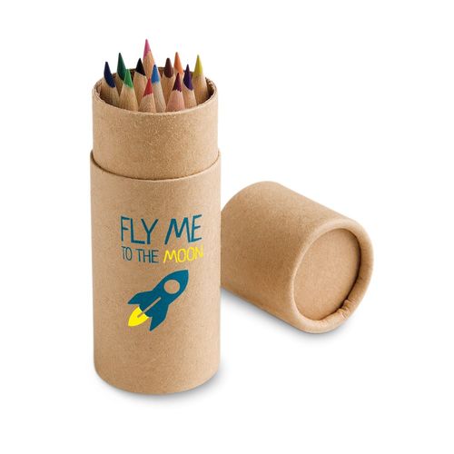 CYLINDER. Boîte avec 12 crayons de couleur CYLINDER. Boîte avec 12 crayons de couleur