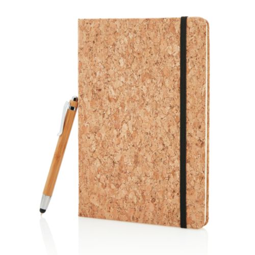 Carnet de notes en liège avec stylo en bambou A5 personnalisé montpellier Paris Ile de France Carnet de notes en liège avec stylo en bambou A5 personnalisé montpellier Paris Ile de France