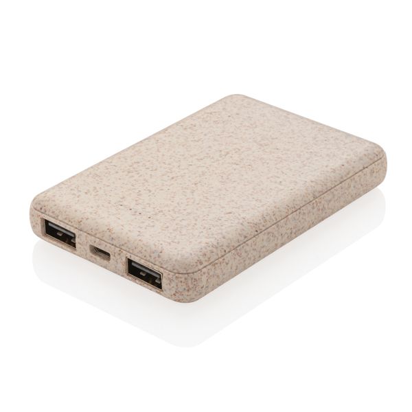 Batterie de secours de poche 5000 mAh en fibre de paille Batterie de secours de poche 5000 mAh en fibre de paille