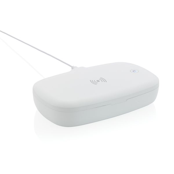 Boîte de stérilisation UV-C avec chargeur sans fil 5W CADEAUX NOMINATIFS AZAP Objets publicitaires personnalisé par Azap articles promotionnels Cadeau d'affaire Boîte de stérilisation UV-C avec chargeur sans fil 5W CADEAUX NOMINATIFS AZAP Objets publicitaires personnalisé par Azap articles promotionnels Cadeau d'affaire