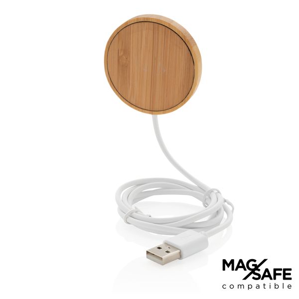 Chargeur magnétique sans fil en bambou 10W Chargeur magnétique sans fil en bambou 10W