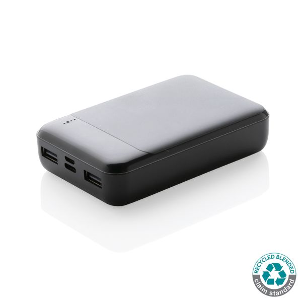 Batterie de secours 10.000 mAh en plastique recyclé RCS Batterie de secours 10.000 mAh en plastique recyclé RCS