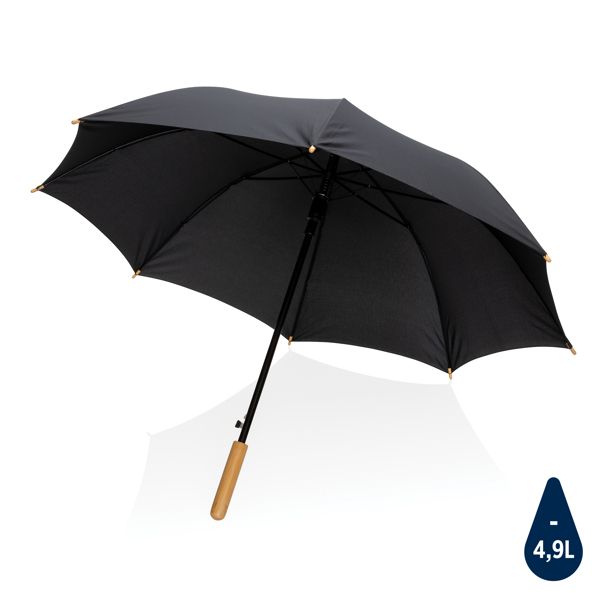 Parapluie 23" en rPET et bambou ouverture auto Impact AWARE™ Parapluie 23" en rPET et bambou ouverture auto Impact AWARE™